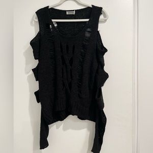 Rehab Black Distressed Sweater Sz.‎ S/M